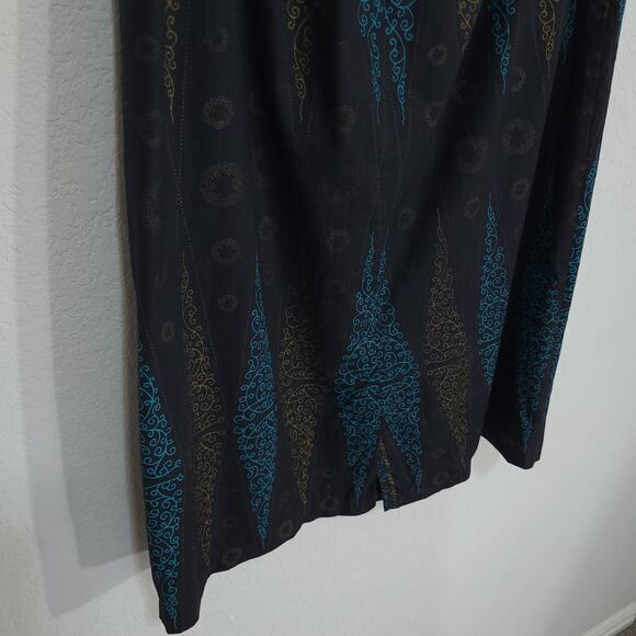 Black Diamond Print Skirt Womens XL Pull On Below Knee Casual Office Par… - Picture 10 of 10